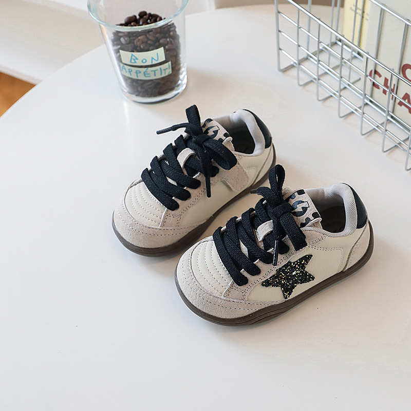 Детски обувки от естествена кожа за свободно време, унисекс, с велкро закопчаване, високи върхове, гумена противохлъзваща подметка