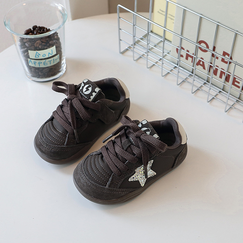 Детски обувки от естествена кожа за свободно време, унисекс, с велкро закопчаване, високи върхове, гумена противохлъзваща подметка