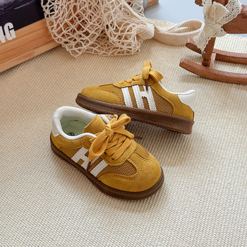 Adidași pentru copii cu plasă, ușori, talpă din cauciuc antiderapant, închidere Velcro, unisex