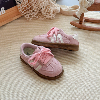 Adidași pentru copii cu plasă, ușori, talpă din cauciuc antiderapant, închidere Velcro, unisex