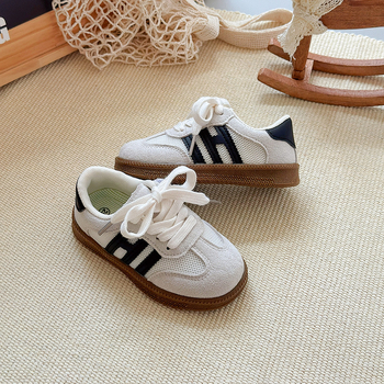 Adidași pentru copii cu plasă, ușori, talpă din cauciuc antiderapant, închidere Velcro, unisex