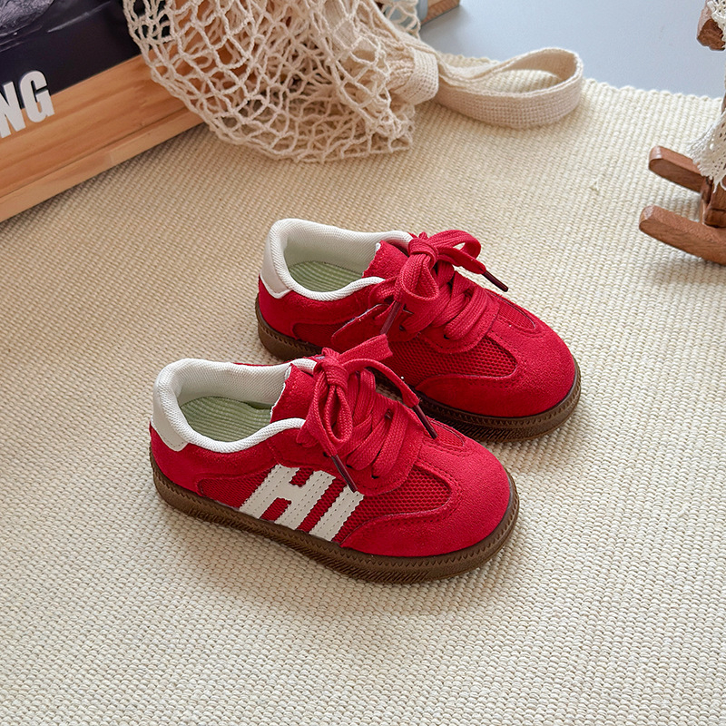 Adidași pentru copii cu plasă, ușori, talpă din cauciuc antiderapant, închidere Velcro, unisex