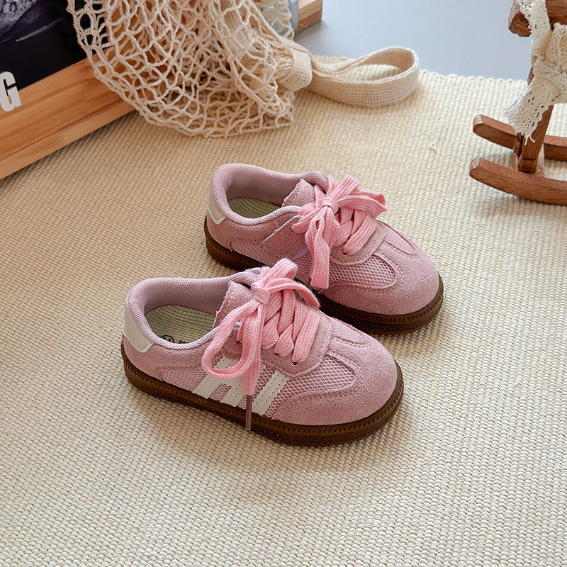 Adidași pentru copii cu plasă, ușori, talpă din cauciuc antiderapant, închidere Velcro, unisex