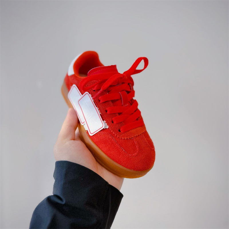 Детски обувки от естествена кожа, корейски стил, лепенка за обуване, гумена подметка, спортно-елегантни
