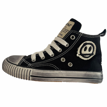 Унисекс детски платформи от платно, гумена подметка, ретро стил, средна височина, за деца 4–16 г