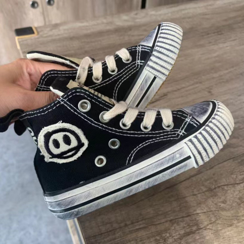 Унисекс детски платформи от платно, гумена подметка, ретро стил, средна височина, за деца 4–16 г