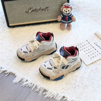 Детски маратонки с висока горна част, унисекс, велкро закопчаване, зима 2025, горна материя: супер влакна, подметка: гума