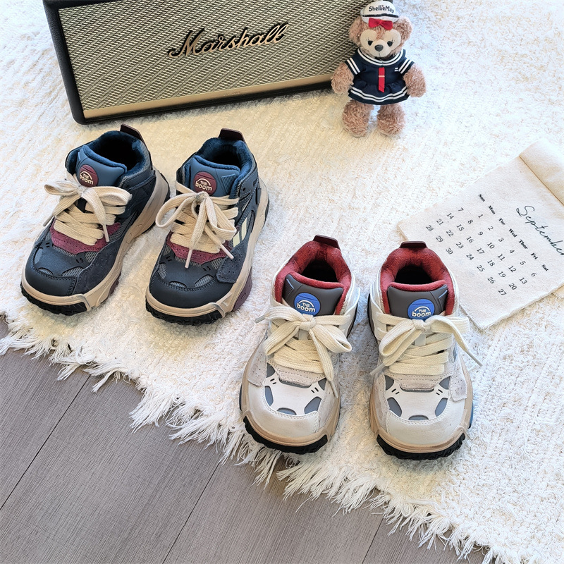 Детски маратонки с висока горна част, унисекс, велкро закопчаване, зима 2025, горна материя: супер влакна, подметка: гума