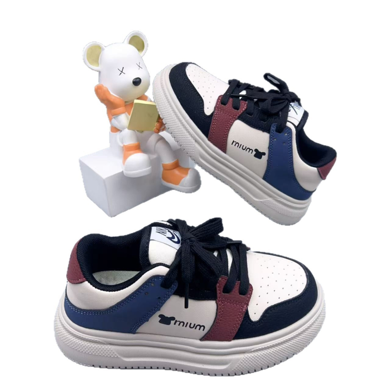 Детски спортни обувки със суперфайбър горно покритие, EVA подметка, закопчаване с лепенка, подвижен карикатурен принт, антихлъзгаща и износоустойчива повърхност