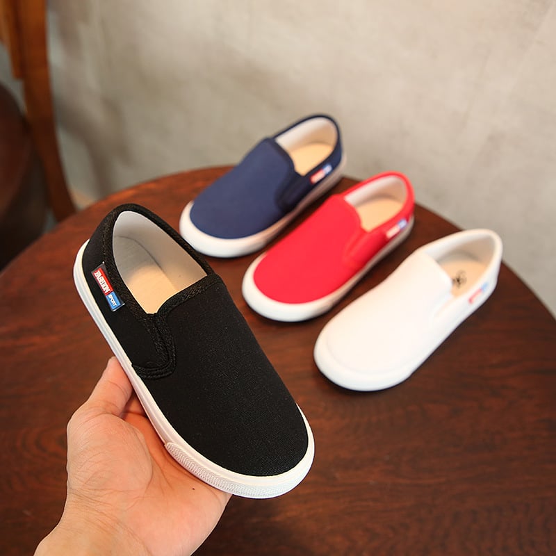 Ninny Monkey Dječje platnene tenisice Slip-On – za osnovnu školu, za dječake i djevojčice, jednostavan klasičan stil