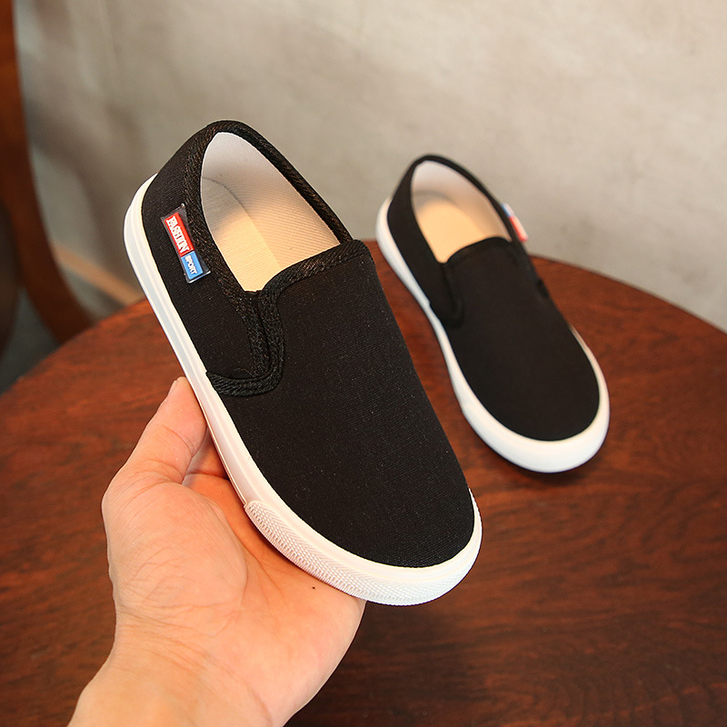 Ninny Monkey Dječje platnene tenisice Slip-On – za osnovnu školu, za dječake i djevojčice, jednostavan klasičan stil