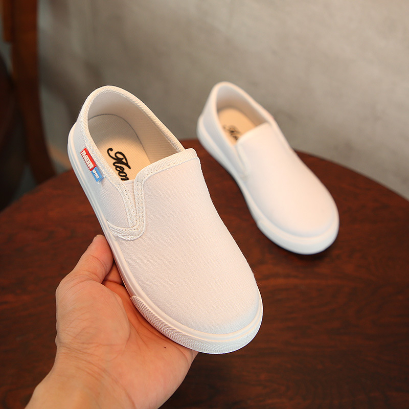 Ninny Monkey Dječje platnene tenisice Slip-On – za osnovnu školu, za dječake i djevojčice, jednostavan klasičan stil
