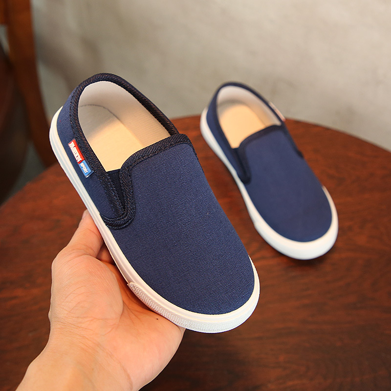Ninny Monkey Dječje platnene tenisice Slip-On – za osnovnu školu, za dječake i djevojčice, jednostavan klasičan stil