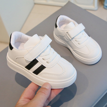 Pantofi sport pentru copii, primăvară-toamnă, unisex, exterior PU, talpă PVC, branță latex, căptușeală din plasă, bandă elastică