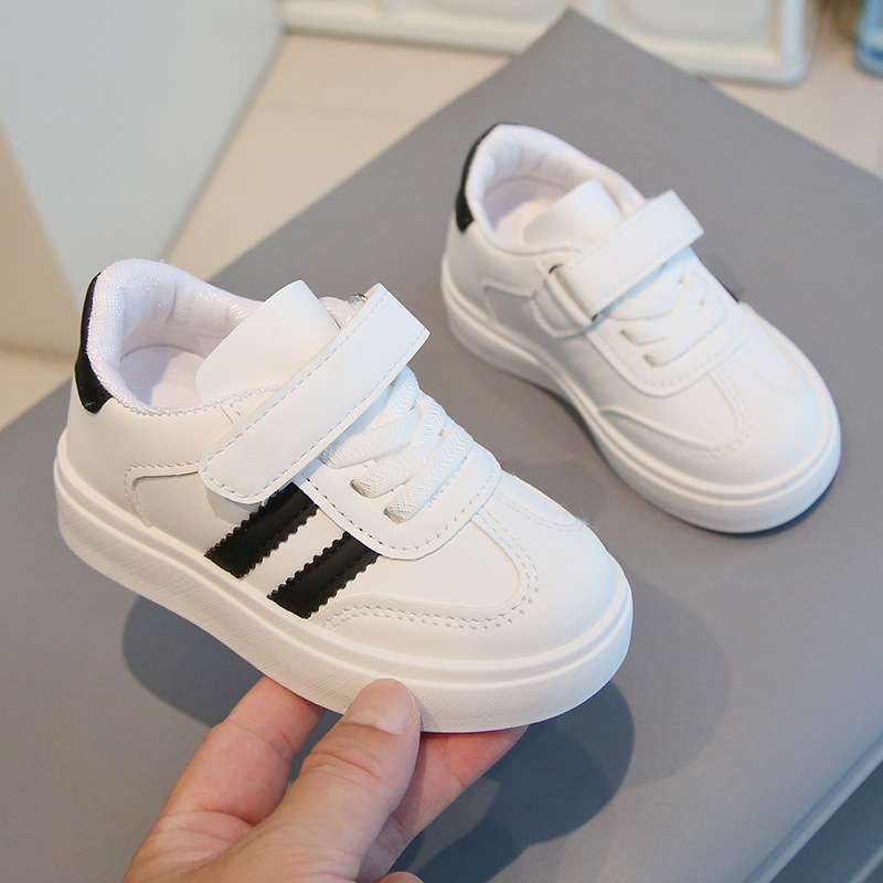 Pantofi sport pentru copii, primăvară-toamnă, unisex, exterior PU, talpă PVC, branță latex, căptușeală din plasă, bandă elastică