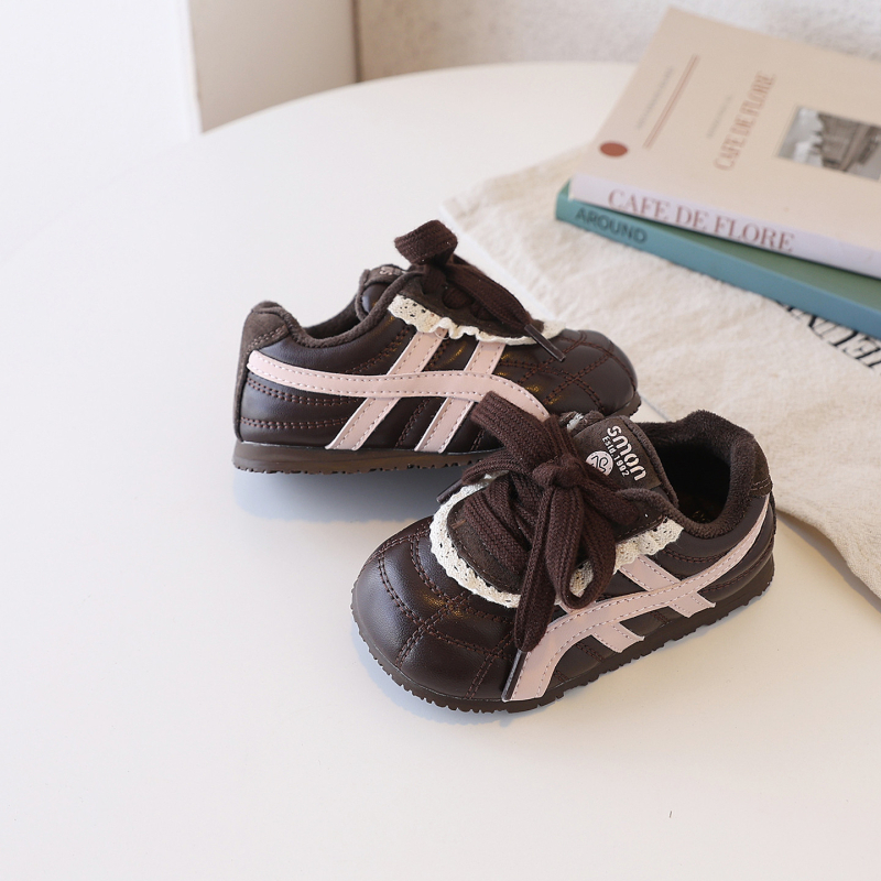 Dječje sportske tenisice, jesen 2025, unisex, mekana potplata, Velcro kopčanje, gornji dio od mikrovlakna, gumena potplat, Forrest Gump stil