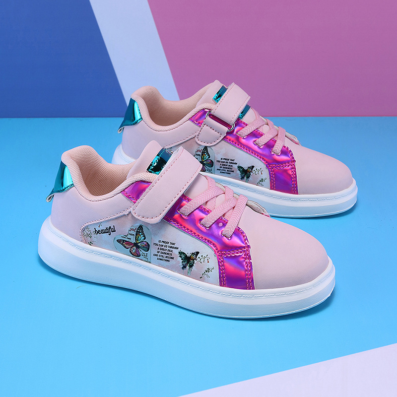 Dječje tenisice za djevojčice s Velcro kopčom, kožni gornji dio, vodootporne, protuklizne, izdržljive