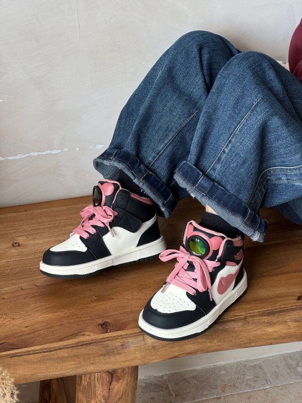 Dječje visoke kožne tenisice s Velcro zatvaračem, unisex, sportsko i casual obuća, zima 2025