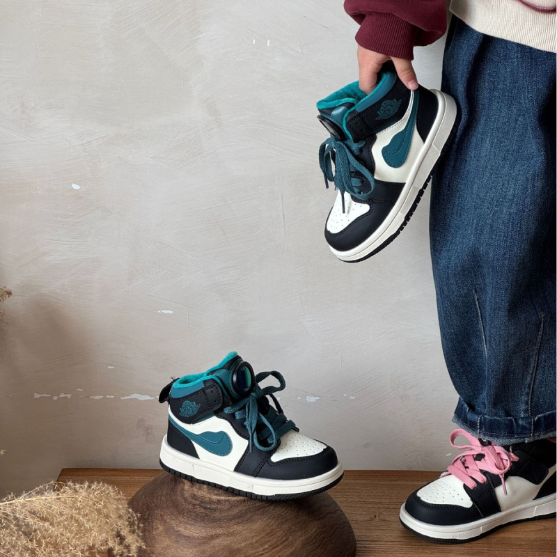 Dječje visoke kožne tenisice s Velcro zatvaračem, unisex, sportsko i casual obuća, zima 2025