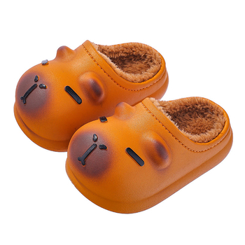 Dječje papuče s kapivarom, crtani uzorak, PVC gornji i potplat, unisex, unutarnje protuklizne, mekana podloga