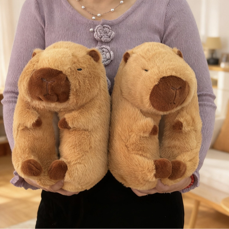 Pamučne papuče, unisex — pliš i nubuk gornji dio, TPR potplat, karikatura uzorak, protuklizne i zadržavaju toplinu zimi