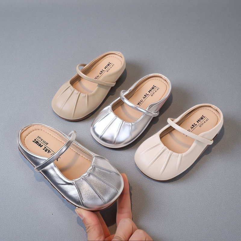 Dječje ljetne slip-on papuče, stil princeze s zatvorenim prstom, mekana podloga
