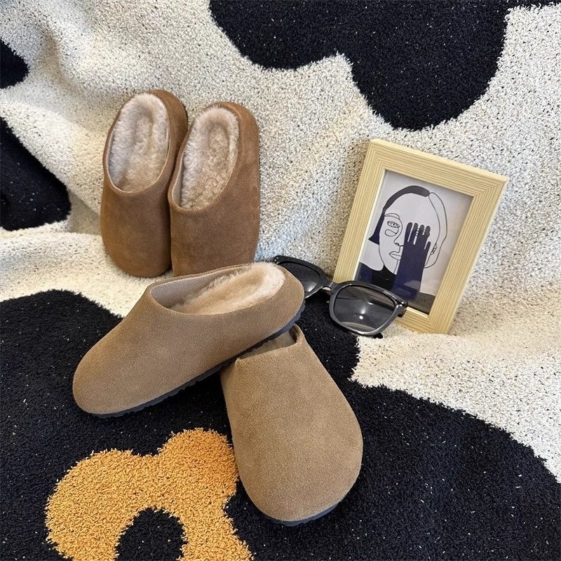 Dječje cipele u stilu Birkenstock za djevojčice, papuče s plišastom podlogom, tople pamučne papuče