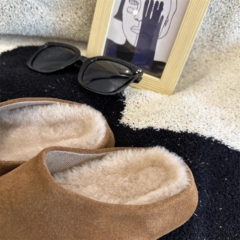 Dječje cipele u stilu Birkenstock za djevojčice, papuče s plišastom podlogom, tople pamučne papuče
