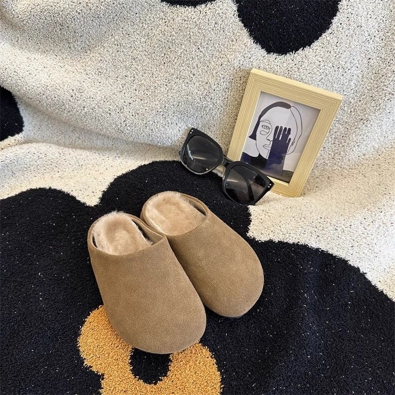 Dječje cipele u stilu Birkenstock za djevojčice, papuče s plišastom podlogom, tople pamučne papuče