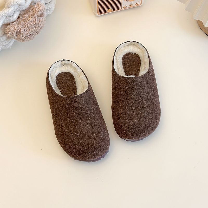 Dječje cipele u stilu Birkenstock za djevojčice, papuče s plišastom podlogom, tople pamučne papuče