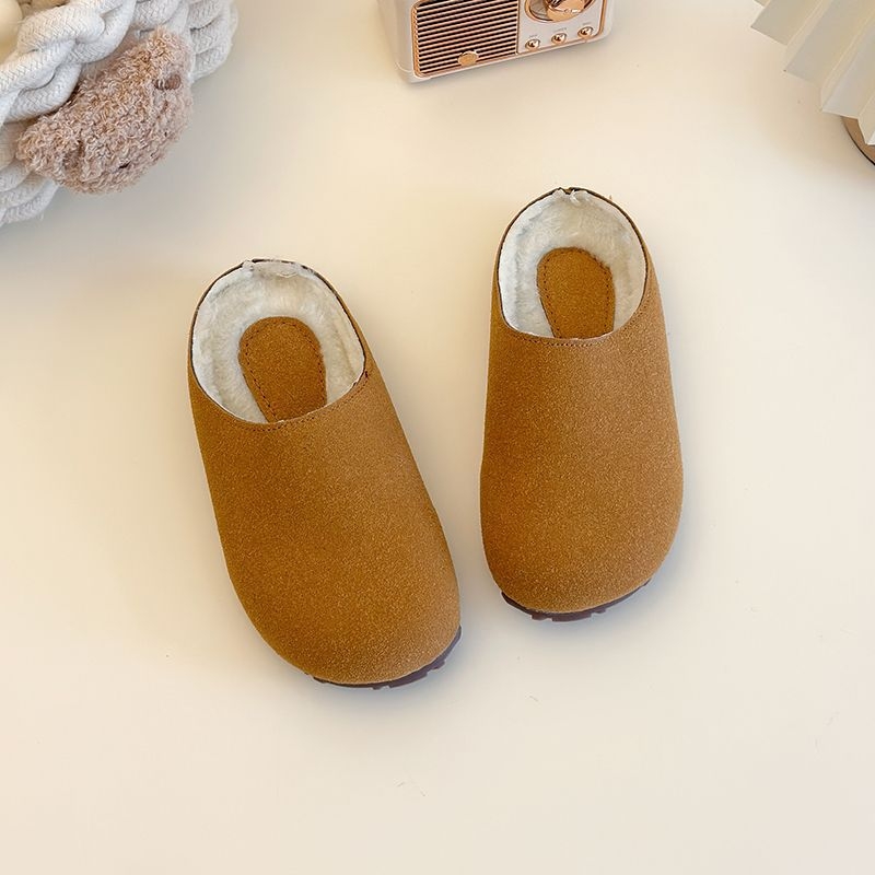 Dječje cipele u stilu Birkenstock za djevojčice, papuče s plišastom podlogom, tople pamučne papuče