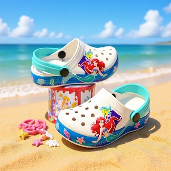Dječje Crocs klompe s motivima sirena, Pegaz i jednorog za plažu – Unisex