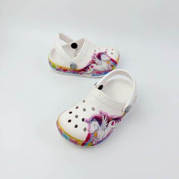 Dječje Crocs klompe s motivima sirena, Pegaz i jednorog za plažu – Unisex