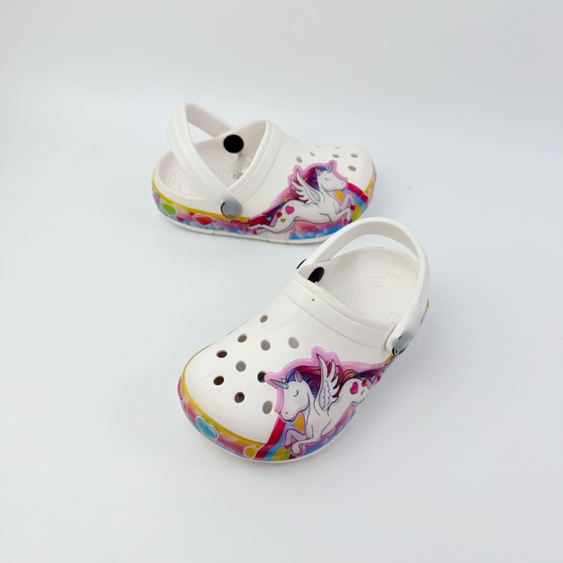 Dječje Crocs klompe s motivima sirena, Pegaz i jednorog za plažu – Unisex