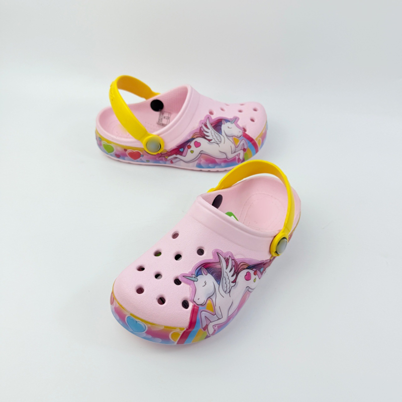 Dječje Crocs klompe s motivima sirena, Pegaz i jednorog za plažu – Unisex
