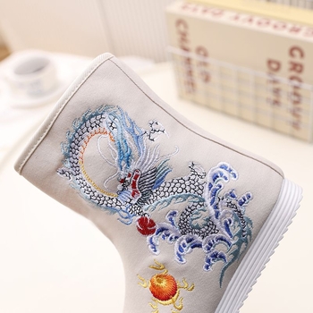 Traditsioonilised Hanfu laste kingad - pealmine osa puuvillane, küljes tõmblukud, hingavad ja kerged, etniline stiil