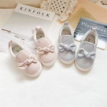 Unisex dječje platnene tenisice slip-on s dinosaurusom i slatkom mašnicom