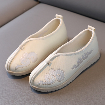 Berniukų Hanfu bateliai - Nacionalinio stiliaus rankų darbo drobiniai batai, viršus: kanvasas, vidus: medvilnė, įdėklas iš kanapių, padas iš veršio sausgyslės