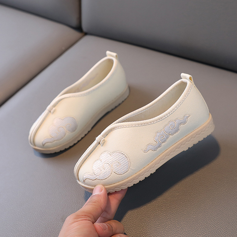 Fiúknak Hanfu cipő - Nemzeti stílus, kézzel készített vászoncipő, pamut bélés, talpbetét kender, talp marhacsontból