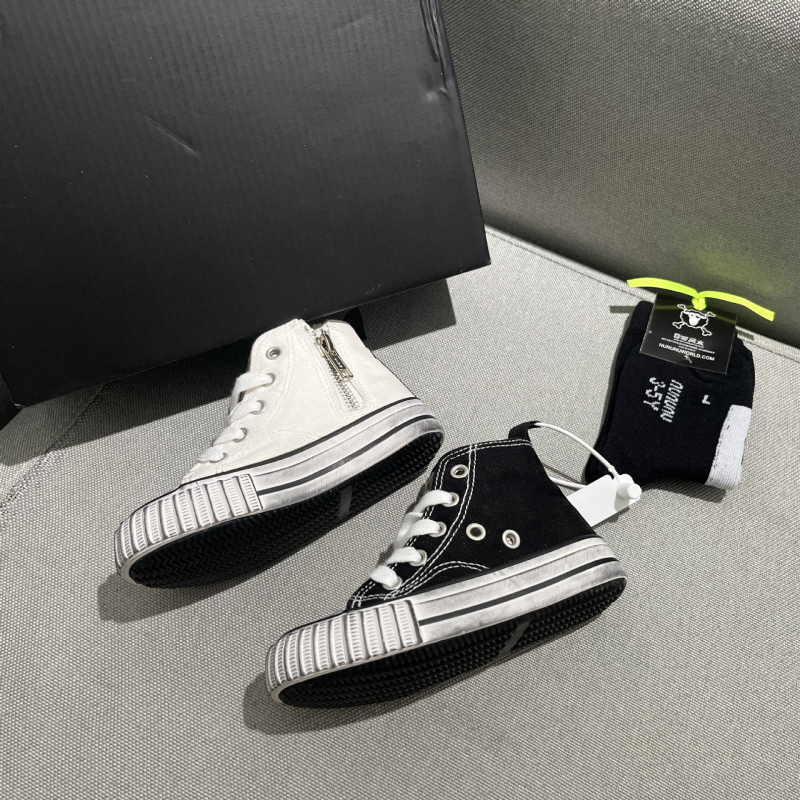 Dječje platnene tenisice s protukliznim potplatom, visokim krojem, retro stil, unisex
