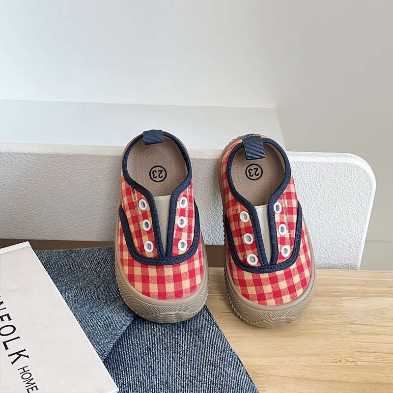 Dječje platnene slip-on tenisice, mid-top, TPU potplat, za djecu 1-3 godine, prugasti retro stil, izlazak jesen 2024