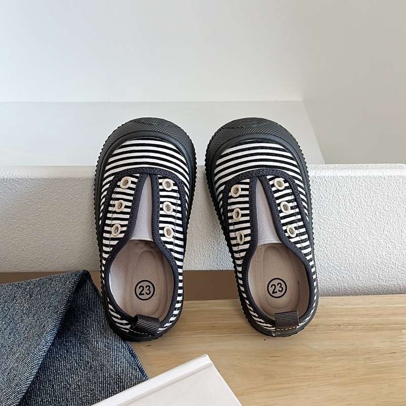 Dječje platnene slip-on tenisice, mid-top, TPU potplat, za djecu 1-3 godine, prugasti retro stil, izlazak jesen 2024