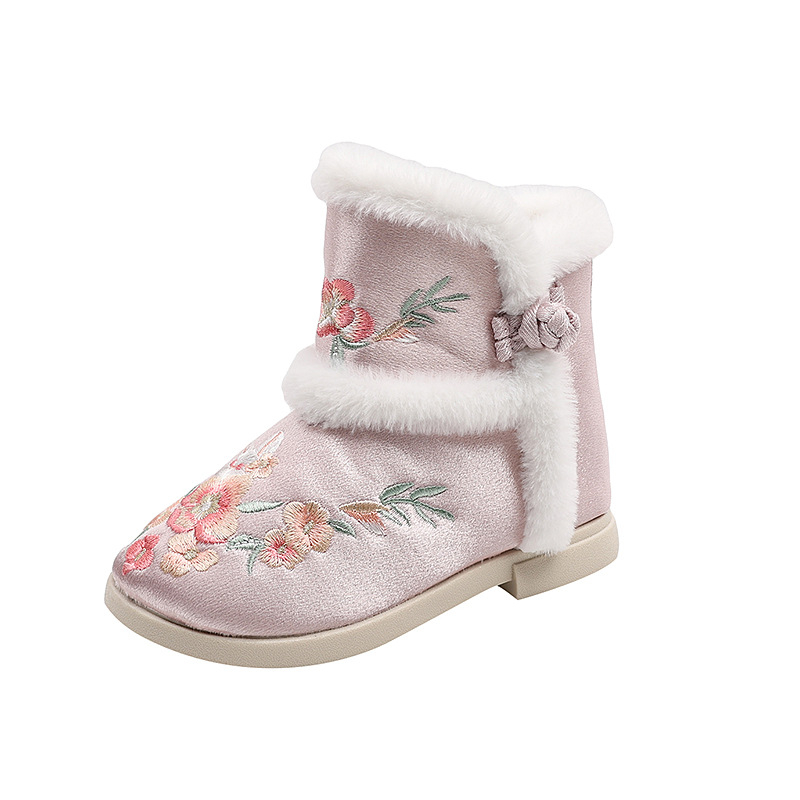 Tüdrukutele etnilise mustriga tikud plokk tallaga, ülemine osa puuvillast, sisetald kunstliku lühikese karusnaha, tald karvade kõõluste tallaga, talve 2024, vanus 4–12