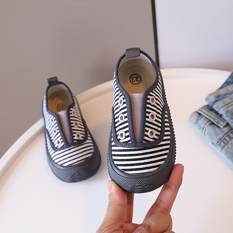 Dječje tenisice od platna, korejskog stila, gornji dio platna, TPR potplat, zatvaranje na Velcro