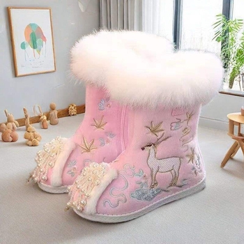 Meitenēm paredzēti bērnu apavi ar lina augšpusi un gumijas zoli, 2 gadu vecumam, 2024. gada pavasaris