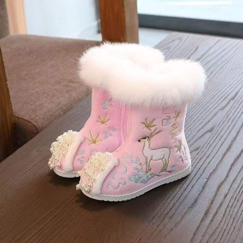 Meitenēm paredzēti bērnu apavi ar lina augšpusi un gumijas zoli, 2 gadu vecumam, 2024. gada pavasaris