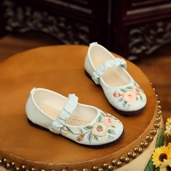 Puuvillased tüdrukute baleriinad, Hanfu-stiilist inspireeritud vanaaegse stiiliga, käsitöö, pehme tallaga, 2-aastastele