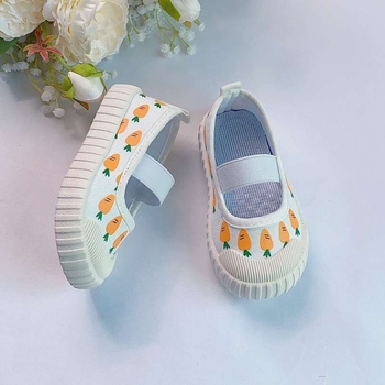 Pantofi sport din pânză pentru copii, talpă TPU, partea superioară mid-top, pentru fete, imprimeu floral, stil de toamnă