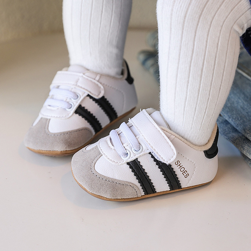 Toddler tenisice: gornji dio od sintetičke kože, prozračne, anti-slip meka potplata, Velcro zatvarač, unisex, proljeće–jesen, 12–36 mjeseci, sportski stil