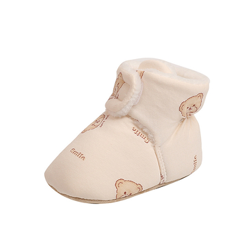 Παιδικά παπούτσια για νηπια με cartoon εκτύπωση, ζεστό βαμβακερό επάνω μέρος, αντιολισθητική μαλακή σόλα, κλείσιμο Velcro (Εποχές: Χειμώνας, Άνοιξη, Φθινόπωρο; Ηλικίες 12–36 μηνών)